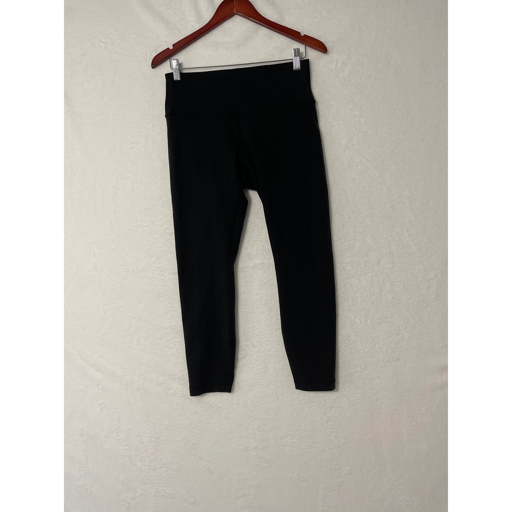 Lululemon Wunder Under High Rise 7/8 Leggings Women's 10 Black Yoga